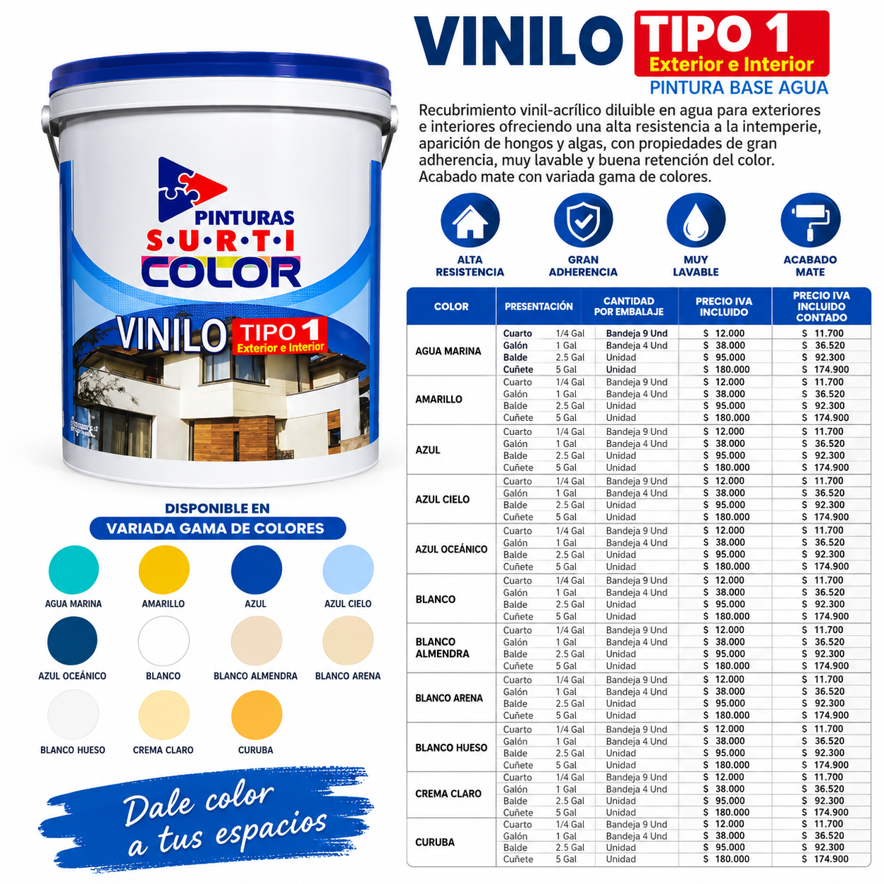 Vinilo Tipo 1 Exterior e Interior