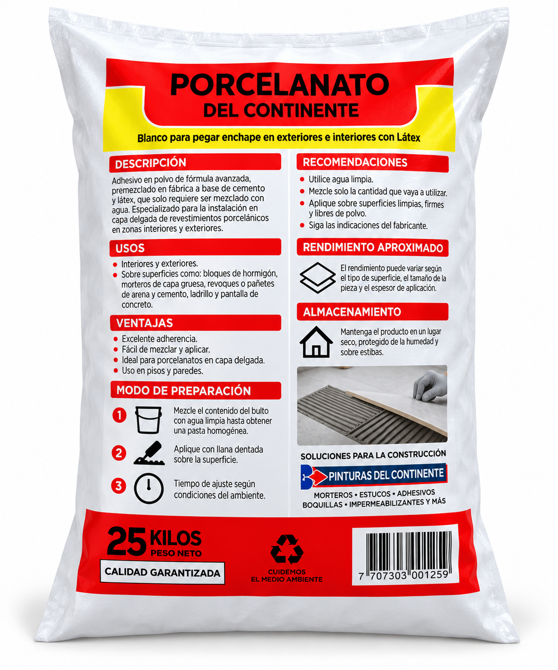 Pegaporcelanato del Continente